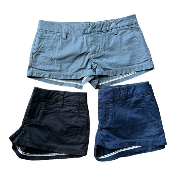 Volcom Chino Short bundle of 3 black, navy & gray size 3 - Picture 2 of 11